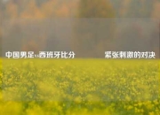 中国男足vs西班牙比分🏅紧张刺激的对决