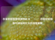 百家欧赔指数球探网比分🥈百家欧赔指数与球探网比分的深度解析