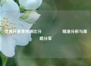 世界杯赛事预测比分⚽🏅精准分析与策略分享
