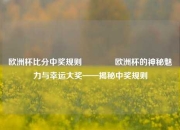 欧洲杯比分中奖规则👍欧洲杯的神秘魅力与幸运大奖——揭秘中奖规则