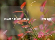 怎样登入足球比分网站👍一步步指南