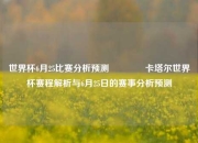 世界杯6月25比赛分析预测🏅卡塔尔世界杯赛程解析与6月25日的赛事分析预测