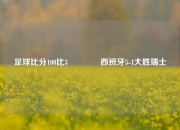 足球比分100比3🏐西班牙5-1大胜瑞士