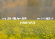 14年世界杯比分一览表👈2008年中国足球的辉煌与失落