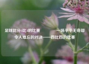 足球比分4比4的比赛🥇一场平平无奇却令人难忘的对决——四比四的比赛