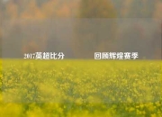 2017英超比分🥈回顾辉煌赛季