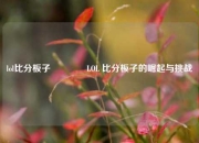 lol比分板子🏅LOL 比分板子的崛起与挑战