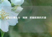 欧冠比赛比分⚽预测⚾把握胜算的关键