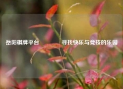 岳阳棋牌平台🥎寻找快乐与竞技的乐园