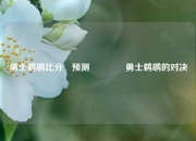 勇士鹈鹕比分⚽预测🌈勇士鹈鹕的对决