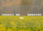 足球足彩比分⚽预测🏆揭秘高命中率的秘密