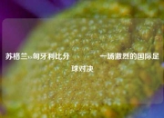 苏格兰vs匈牙利比分🌈一场激烈的国际足球对决