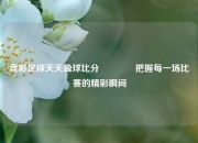 竞彩足球天天盈球比分🥎把握每一场比赛的精彩瞬间