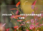 沙巴比分网🌈沙巴比分为球迷带来欢乐与激情