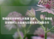 雪缘园足彩即时比分直播 百度🏅雪缘园足彩即时比分直播与百度体育的深度合作