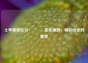 土甲赛程比分🌈紧张激烈，精彩纷呈的赛季