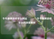 牛牛棋牌游戏平台网站🏐牛牛棋牌游戏平台的深度解析