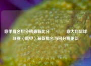 意甲排名积分榜最新比分🏆意大利足球联赛（意甲）最新排名与积分榜更新