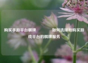 购买手游平台棋牌👈如何选择和购买游戏平台的棋牌服务