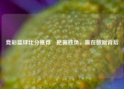 竞彩篮球比分推荐⚾把握胜负，赢在数据背后