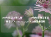 2016年亚冠决赛比分👈2016年亚洲冠军联赛（AFC Champions League）决赛比分回顾