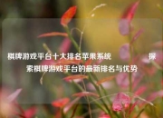 棋牌游戏平台十大排名苹果系统🎖️探索棋牌游戏平台的最新排名与优势