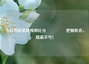 今日竞彩足球预测比分⚽🥈把握机会，稳赢不亏！
