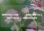 棋牌平台怎么代理👈如何在棋牌平台上成功代理运营——策略与技巧分享