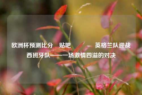 欧洲杯预测比分⚽贴吧🥈英格兰队迎战西班牙队——一场激情四溢的对决