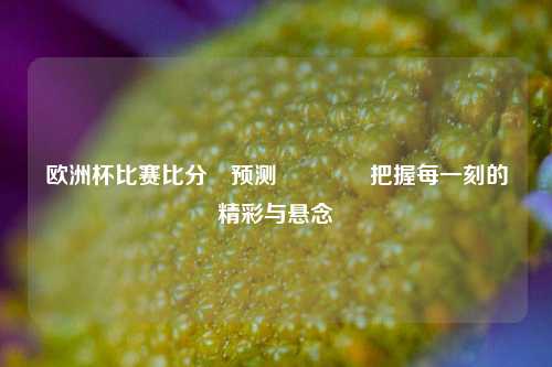欧洲杯比赛比分⚽预测👈把握每一刻的精彩与悬念