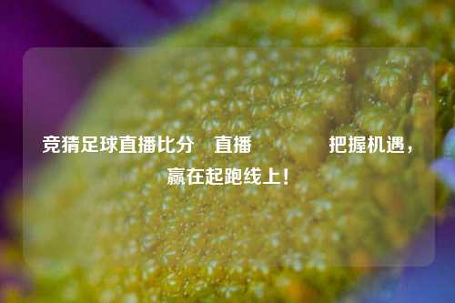 竞猜足球直播比分⚽直播🥇把握机遇，赢在起跑线上！