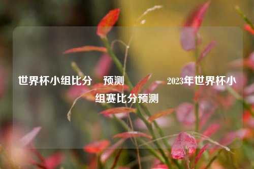世界杯小组比分⚽预测🥇2023年世界杯小组赛比分预测