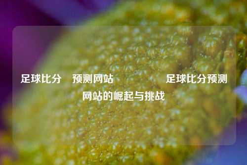 足球比分⚽预测网站🎖️足球比分预测网站的崛起与挑战