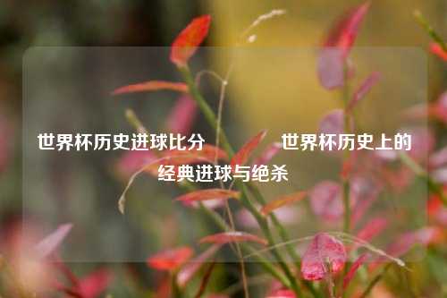 世界杯历史进球比分🥇世界杯历史上的经典进球与绝杀