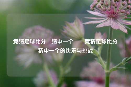 竞猜足球比分⚽猜中一个✌️竞猜足球比分⚽猜中一个的快乐与挑战