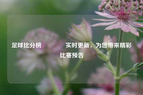 足球比分榜🥎实时更新，为您带来精彩比赛预告