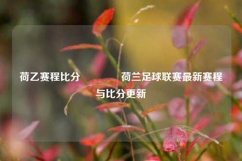 荷乙赛程比分🏅荷兰足球联赛最新赛程与比分更新