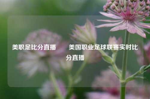 美职足比分直播✌️美国职业足球联赛实时比分直播