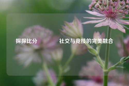 探探比分🥎社交与竞技的完美融合