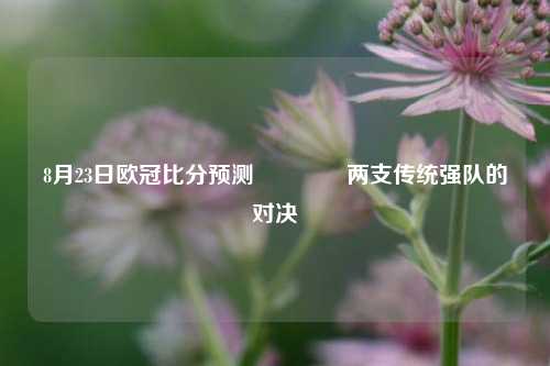 8月23日欧冠比分预测👉两支传统强队的对决