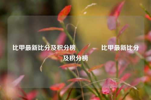 比甲最新比分及积分榜🥇比甲最新比分及积分榜