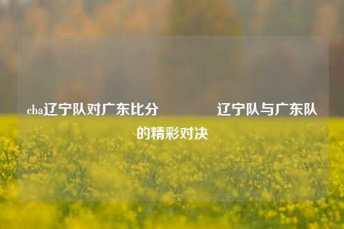 cba辽宁队对广东比分👈辽宁队与广东队的精彩对决
