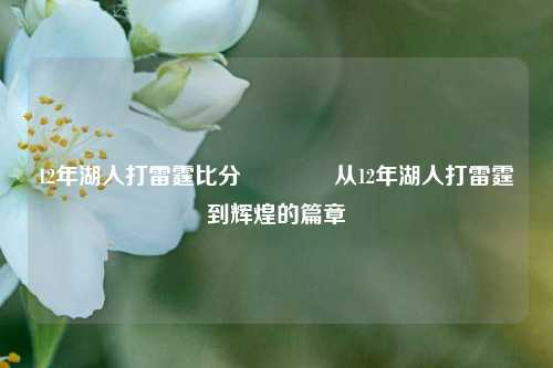 12年湖人打雷霆比分🥎从12年湖人打雷霆到辉煌的篇章