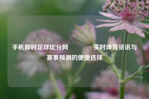 手机即时足球比分网👉实时体育资讯与赛事预测的便捷选择