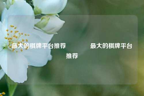 最大棋牌平台推荐