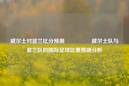 威尔士对波兰比分预测🎖️威尔士队与波兰队的国际足球比赛预测分析