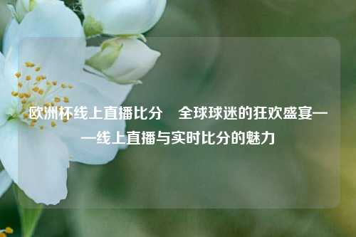 欧洲杯线上直播比分⚽全球球迷的狂欢盛宴——线上直播与实时比分的魅力