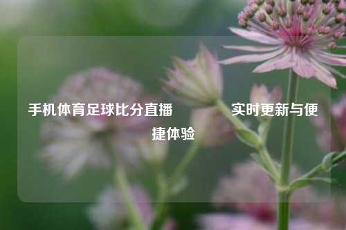 手机体育足球比分直播🏐实时更新与便捷体验