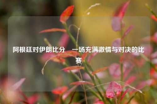 阿根廷对伊朗比分⚾一场充满激情与对决的比赛