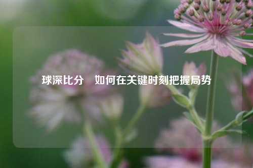 球深比分⚽如何在关键时刻把握局势